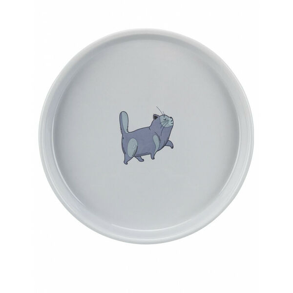 Trixie Миска для кошек плоская и широкая, керамика 0,6л/Ø23см