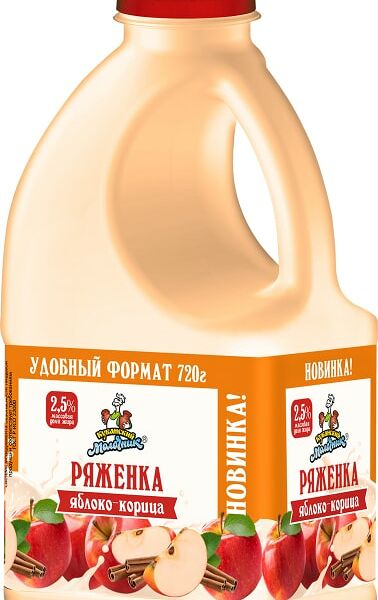 Ряженка Кубанский Молочник Яблоко корица 2.5% 720г