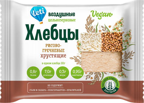 Хлебцы рисово-гречневые Leti воздушные