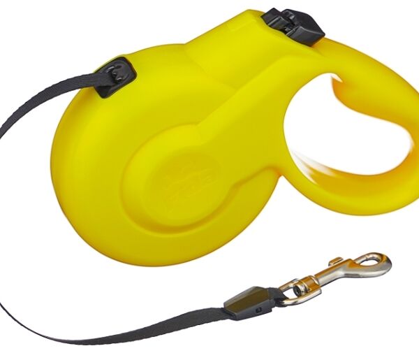 Рулетка Fida Styleash для собак до 25 кг (5 м лента) Желтая