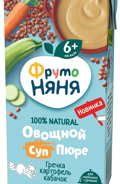 Пюре ФрутоНяня овощное с гречкой  гречневый суп-пюре с 6 месяцев 200мл