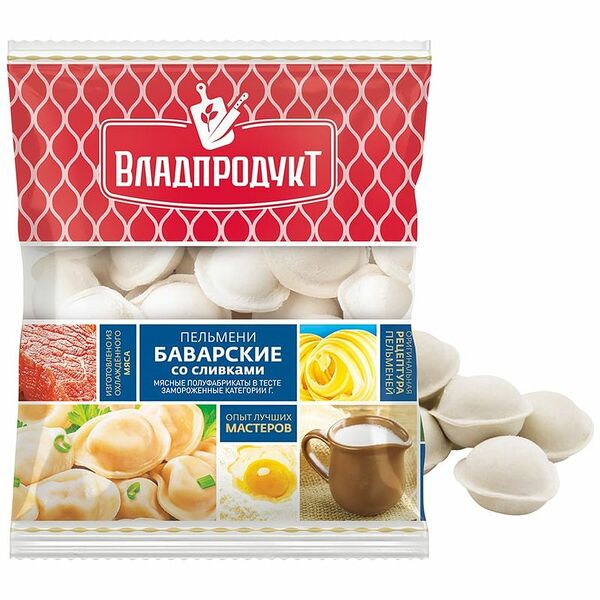 Пельмени ВладПродукт Баварские со сливками 900г