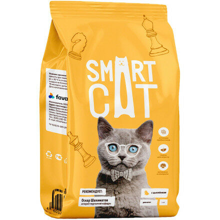 Сухой корм Smart Cat для котят с цыпленком