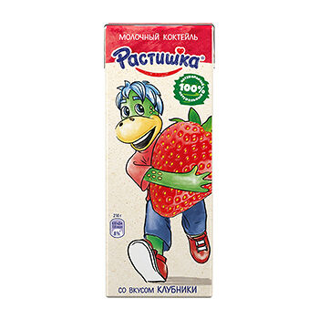 Коктейль молочный «Клубника» 2.0%, «Растишка»,»