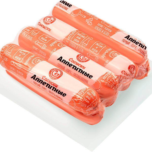 Сосиски ПФ МЕЖЕНИНОВСКАЯ Аппетитные 2с и/о МГС вес до 1.2 кг