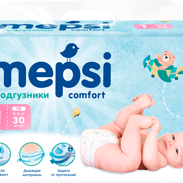 Подгузники детские MEPSI NB до 6кг, 30шт