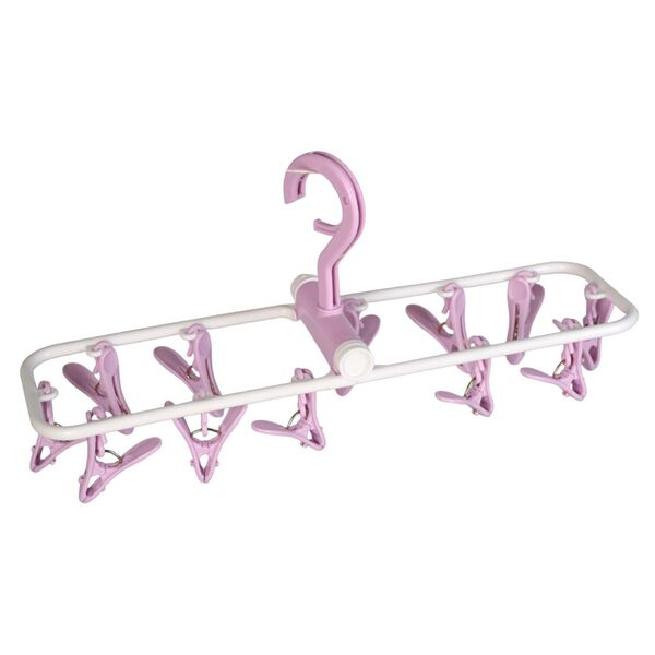 Вешалка Домовой с прищепками, пластик, в ассортименте