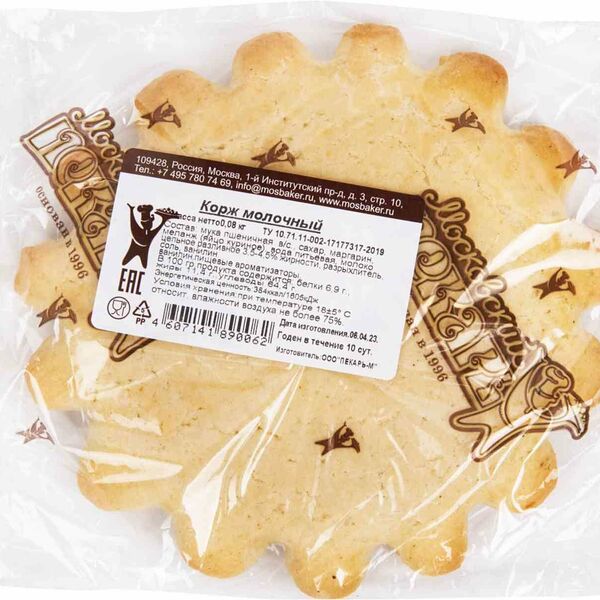 Корж молочный Московский пекарь