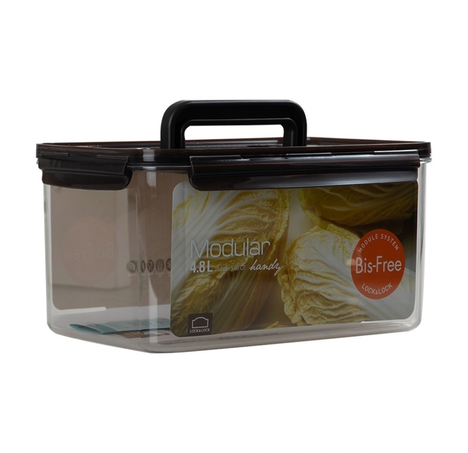 

Контейнер Lock&Lock серия Modular 4.8л прямоугольный с ручкой 1шт Кндр