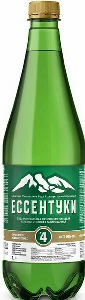 Вода минеральная газированная №4 Ессентуки, 1 л