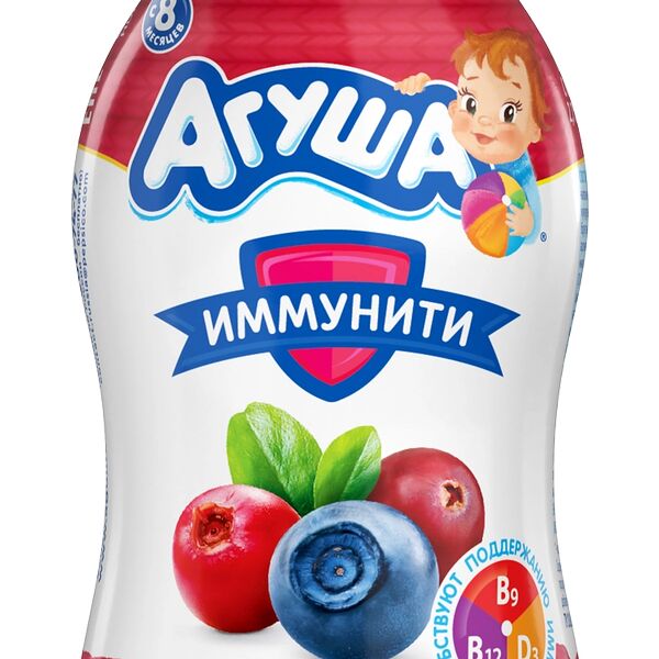Йогурт питьевой Агуша Иммунити северные ягоды, 2.7%
