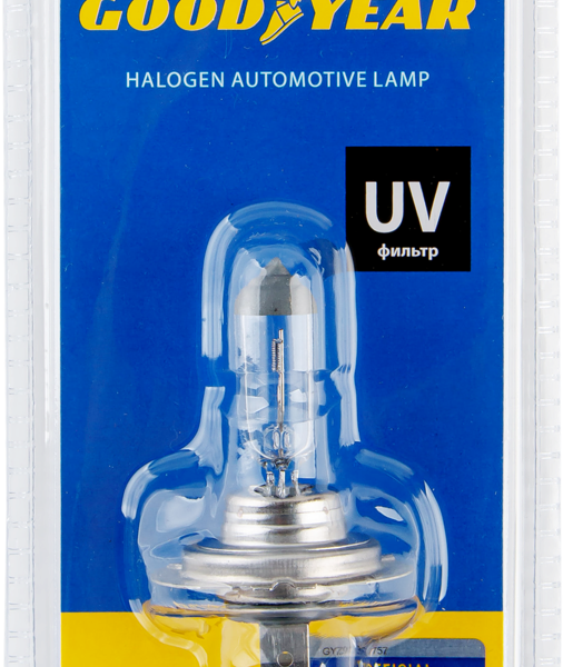 Лампа автомобильная галогенная Goodyear Н7 12V 55W PX26d блистер