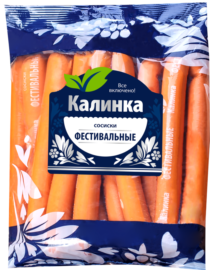 

Сосиски Калинка Фестивальные из мяса м/а вес до 1.2 кг