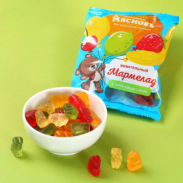 Мармелад жевательный с фруктовым соком Мясновъ Вкусняшка 100 г