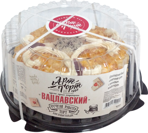 

Торт бисквитный Арт-торт Вацлавский 1 кг 1 шт. дизайн в ассортименте