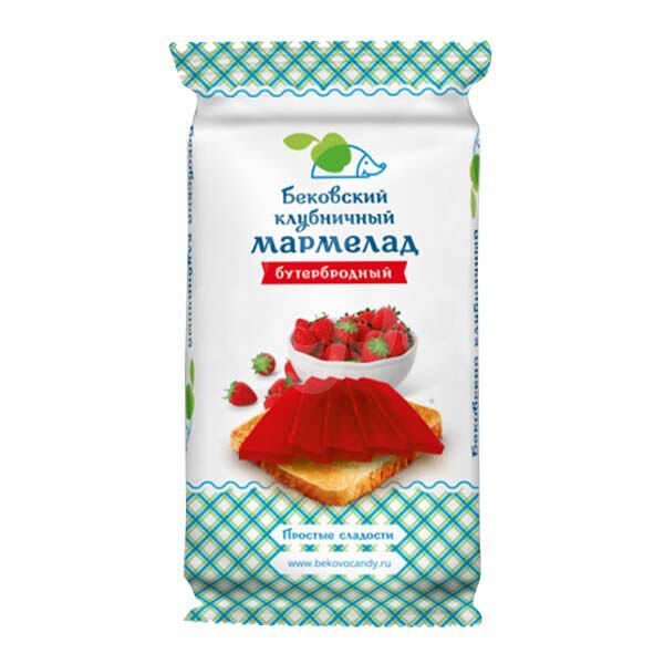Мармелад бутербродный Бековский 270гр Клубника пакет
