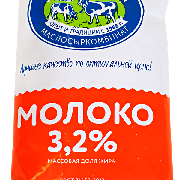 Молоко питьевое Тюкалинский Мск пастеризованное 3,2%