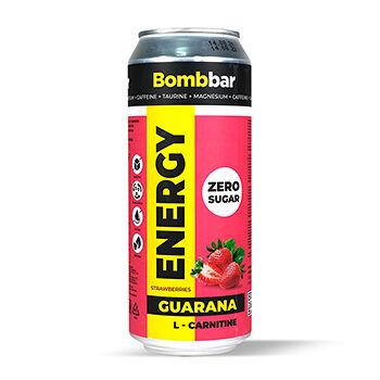 Напиток Bombbar L-carnitine Taurine Клубника-Земляника (без сахара) 500мл, Россия
