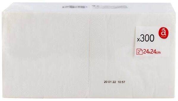 Салфетки Actuel 24x24 2-слойные, 300 шт