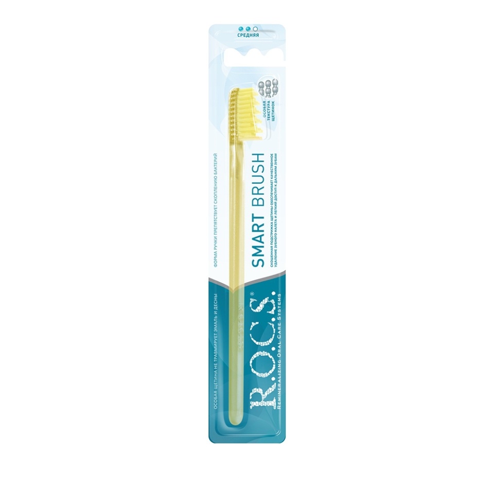 

Зубная щетка R.O.C.S. Smart brush модельная средняя жесткость цвет в ассортименте 1 шт