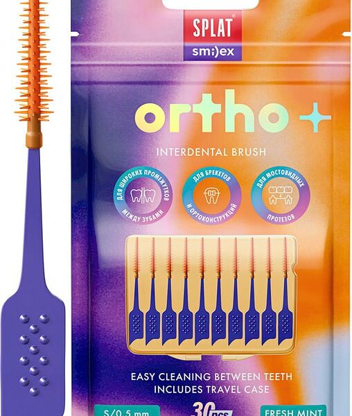 Ершик межзубный Splat Smilex Ortho+ со вкусом мяты размер S мягкий 30шт