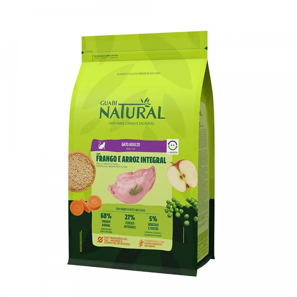 Cухой корм для взрослых кошек Guabi Natural Cat цыпленок и коричневый рис 7,5 кг