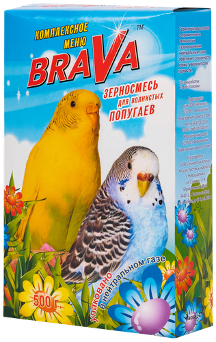 

Корм для волнистых попугаев Brava Стандарт 500 г