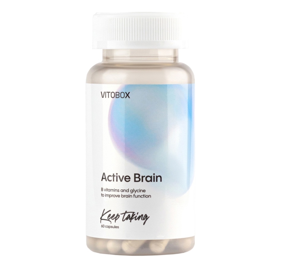 

БАД VITOBOX Комплекс витаминов Active Brain для улучшения когнитивных способностей, повышения фокуса и концентрации 60 капсул, Россия
