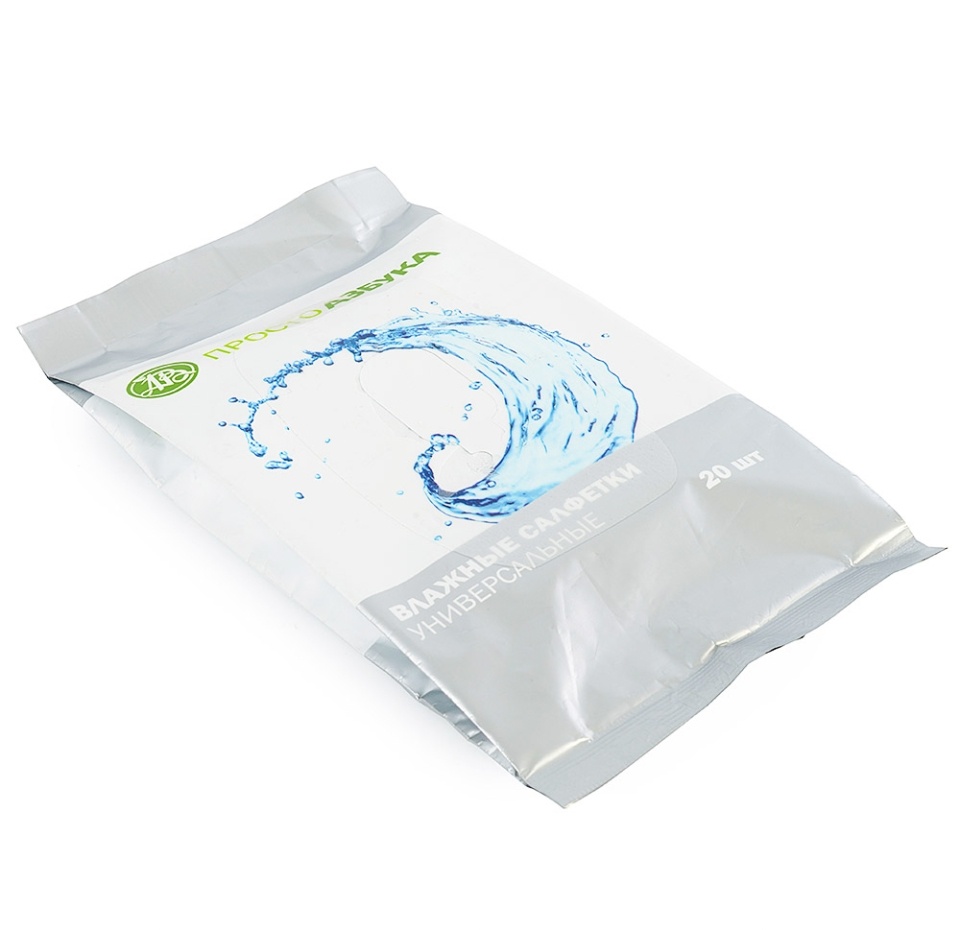 

Салфетки влажные очищающие универсальные «Просто Азбука», 20 шт., Россия