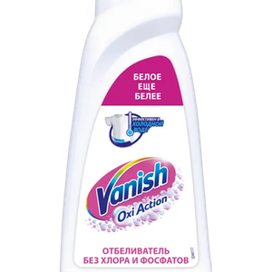 Пятновыводитель-отбеливатель для белых тканей Vanish Oxi Action Кристальная белизна