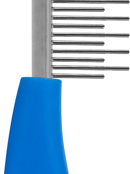 Расческа для животных ЛЕНТА 18x3см металлическая, разнозубая, в ассортименте