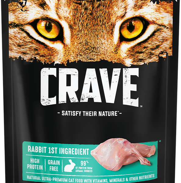 Корм консервированный для взрослых кошек CRAVE Кролик