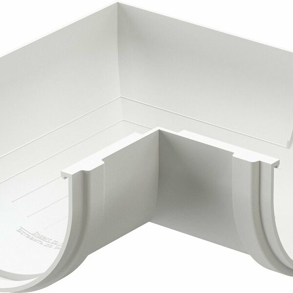 Угол водосточный 90 град DOCKE белый