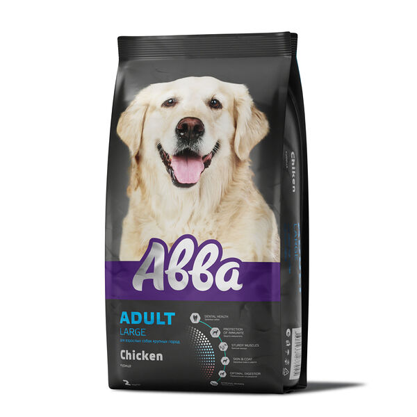 Аbba Premium сухой корм для собак крупных пород, курица