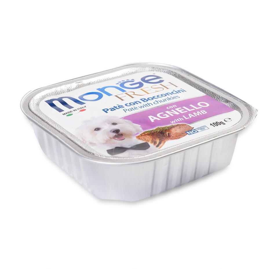

Влажный корм для собак Monge Dog Fresh с ягнёнком 100 г
