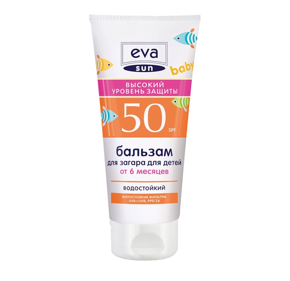 

Бальзам для загара Eva Sun для детей от 6 месяцев высокий уровень защиты SPF 50 150 мл