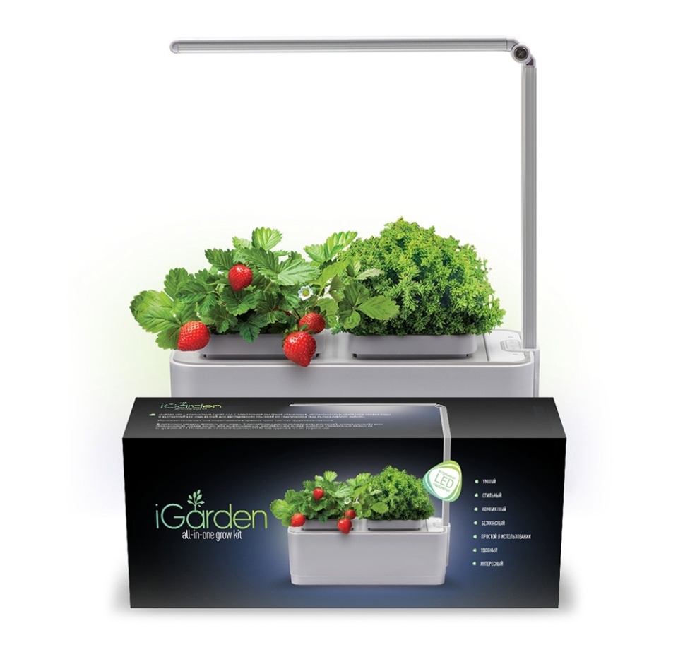 

Набор для выращивания Компактный смарт-сад iGarden LED Назад к истокам с подушкой 1 шт