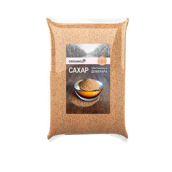 Сахар коричневый тростниковый нерафинированный Демерара Organico 1000г в пак