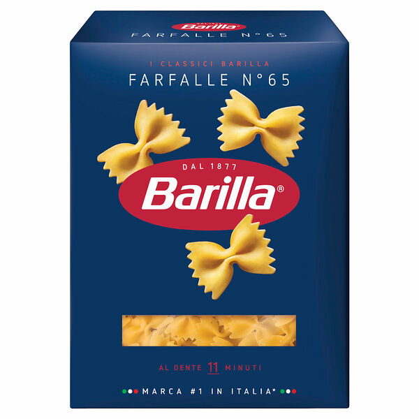 Макароны Barilla Farfalle бантики №65 высший сорт, 400г
