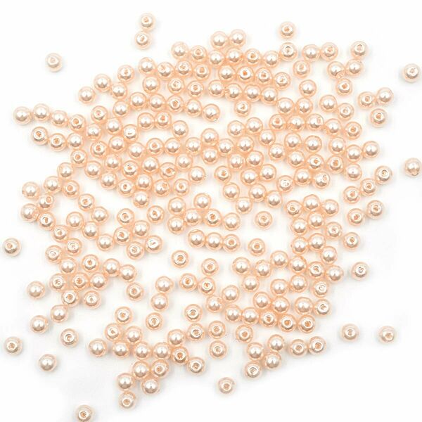 Бусины круглые, пластик, 6мм, 25гр Astra&Craft(006 NL розовый)