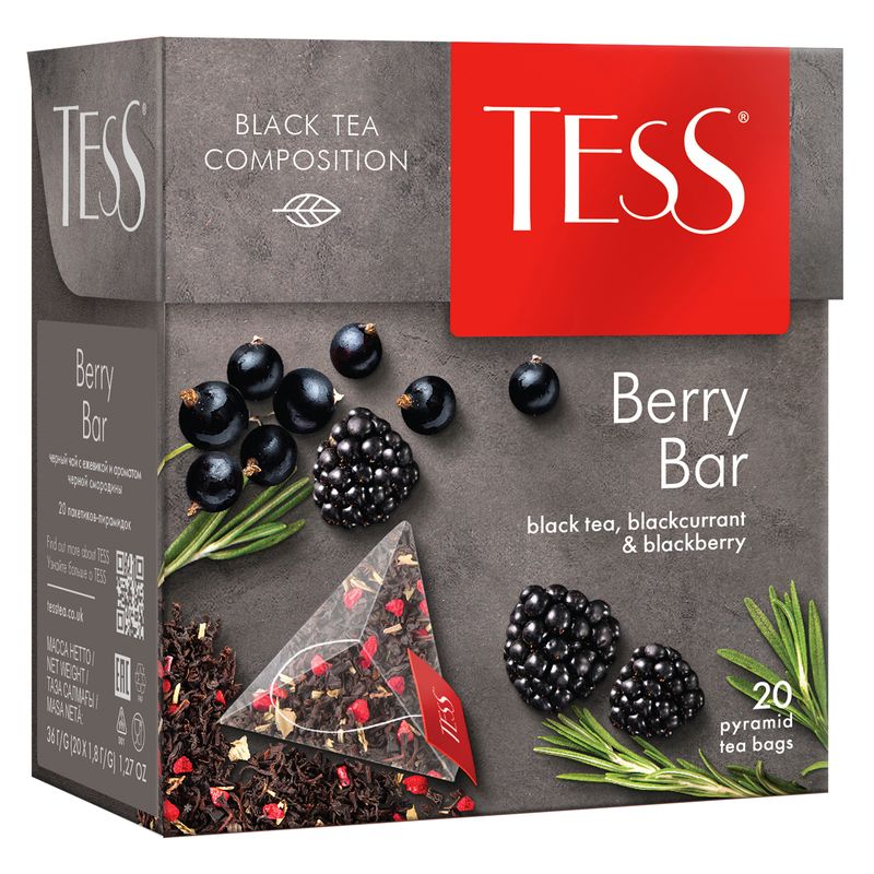 

Чай черный Tess Berry bar в пирамидках 20 шт