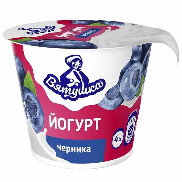 Йогурт Вятушка Черника, 4%