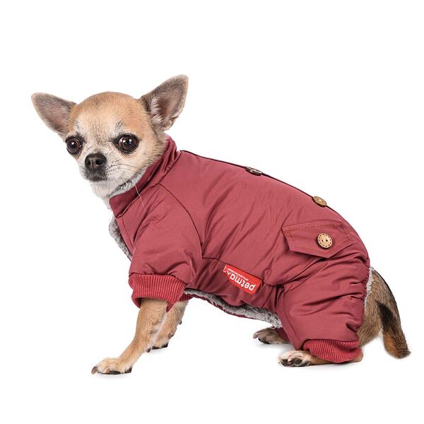 Комбинезон для собак S розовый (девочка)