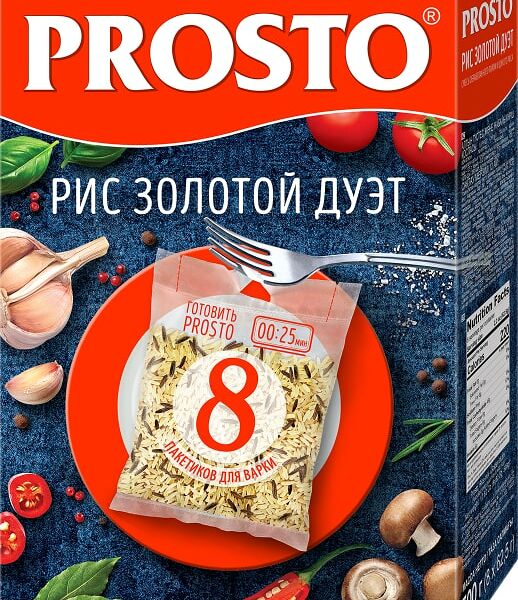 Рис Prosto Золотой дуэт 8пак*62.5г