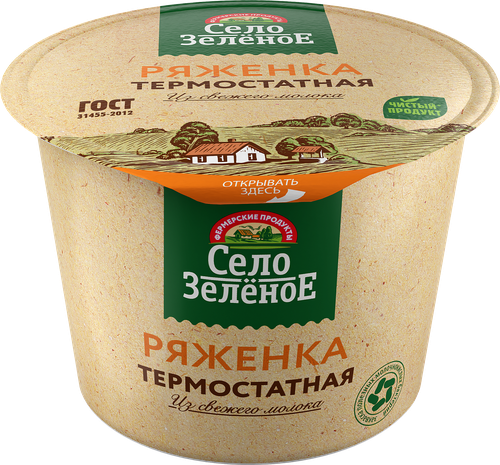

Ряженка Село Зелёное 4% 200 мл