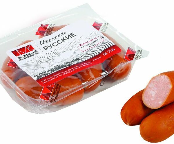Шпикачки ЛМК Русские газ. вес до 1.2 кг