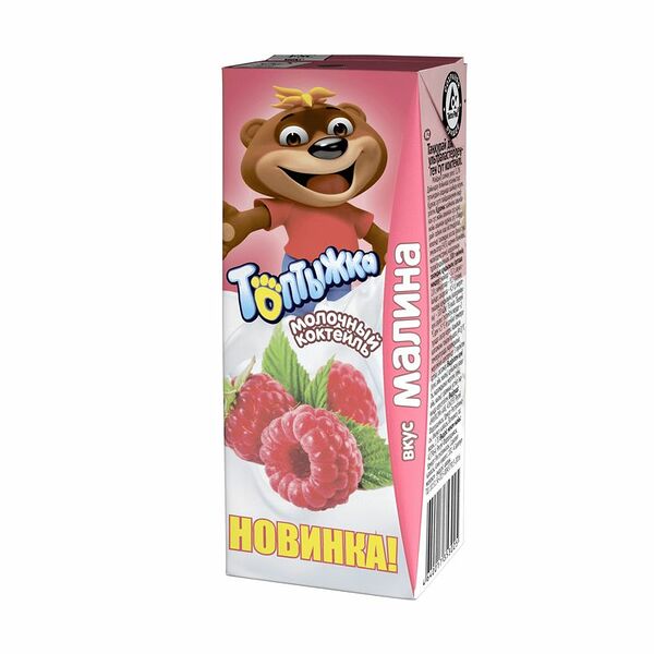 Коктейль молочный Топтыжка  малина ультрапастеризованный 3.2%