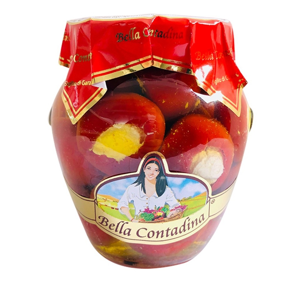 

Перец, фаршированный сыром рикотта, в масле, Bella Contadina
