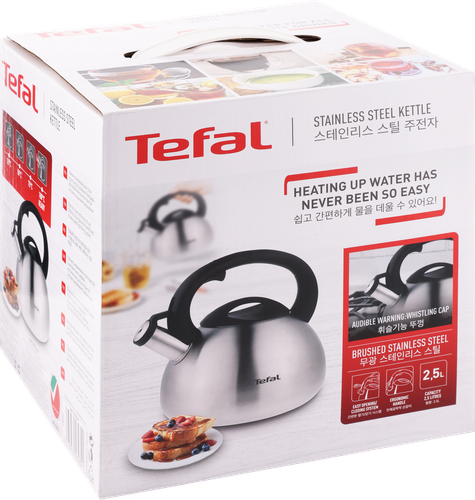 

Чайник Tefal со свистком, нержавеющая сталь, 2.5 л