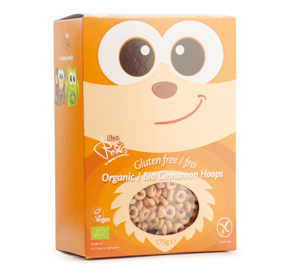 

Готовый завтрак колечки с корицей (без глютена) Little Rosies 175 г, Нидерланды